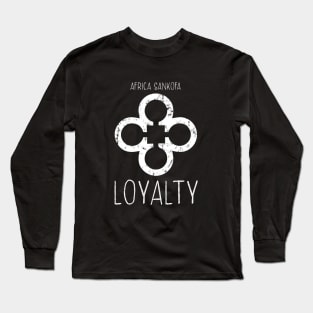 Africa Sankofa Adinkra Symbol "Loyalty" Long Sleeve T-Shirt